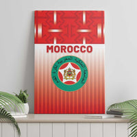 Morocco Football Canvas Wall Art 1994 Retro Red Version - Wonder Print Shop