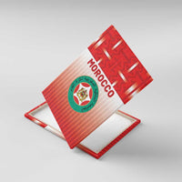 Morocco Football Canvas Wall Art 1994 Retro Red Version - Wonder Print Shop