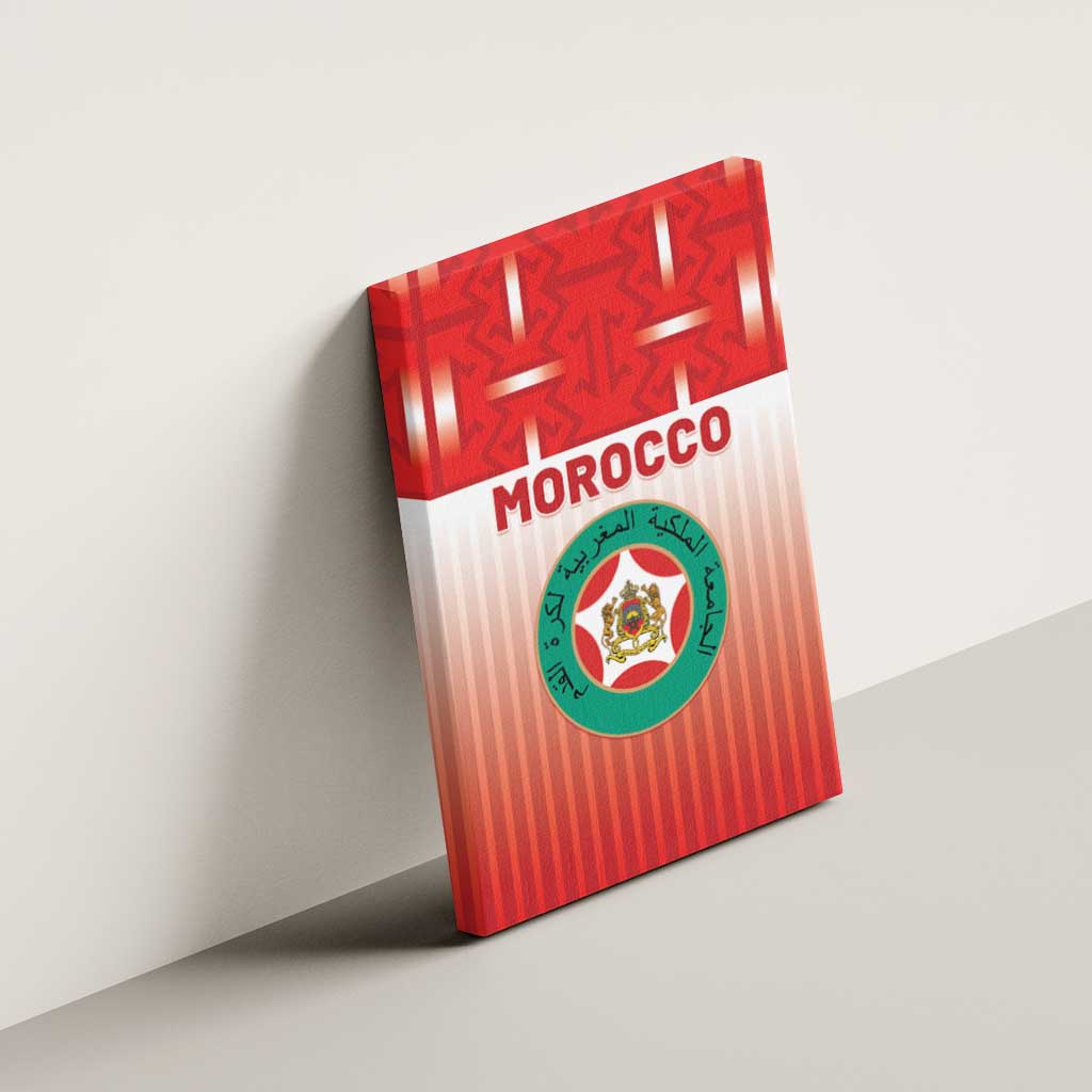Morocco Football Canvas Wall Art 1994 Retro Red Version - Wonder Print Shop