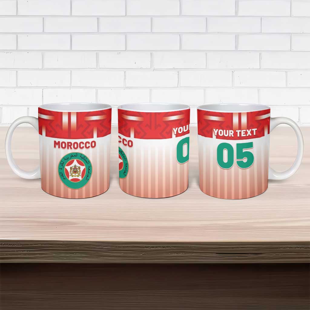 Custom Morocco Football Ceramic Mug 1994 Retro Red Version - Wonder Print Shop