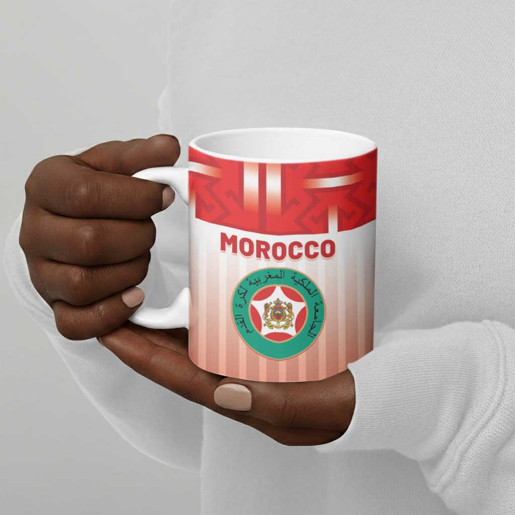 Custom Morocco Football Ceramic Mug 1994 Retro Red Version - Wonder Print Shop