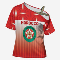 Custom Morocco Football Cross Shoulder Shirt 1994 Retro Red Version - Wonder Print Shop
