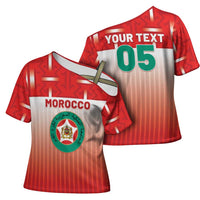 Custom Morocco Football Cross Shoulder Shirt 1994 Retro Red Version - Wonder Print Shop