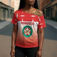 Custom Morocco Football Cross Shoulder Shirt 1994 Retro Red Version - Wonder Print Shop
