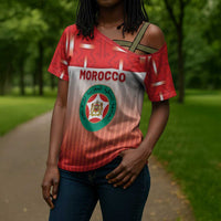 Custom Morocco Football Cross Shoulder Shirt 1994 Retro Red Version - Wonder Print Shop
