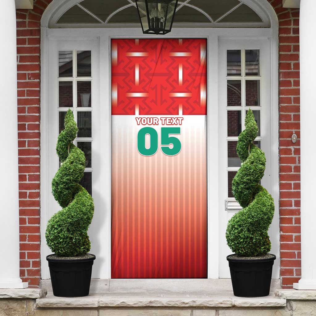 Custom Morocco Football Door Cover 1994 Retro Red Version - Wonder Print Shop