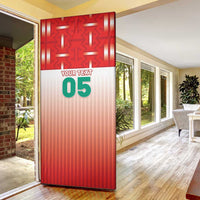 Custom Morocco Football Door Cover 1994 Retro Red Version - Wonder Print Shop