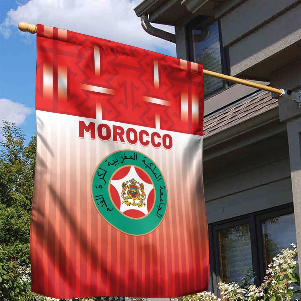 Morocco Football Garden Flag 1994 Retro Red Version - Wonder Print Shop