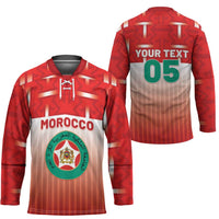 Custom Morocco Football Hockey Jersey 1994 Retro Red Version - Wonder Print Shop
