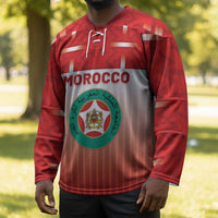 Custom Morocco Football Hockey Jersey 1994 Retro Red Version - Wonder Print Shop
