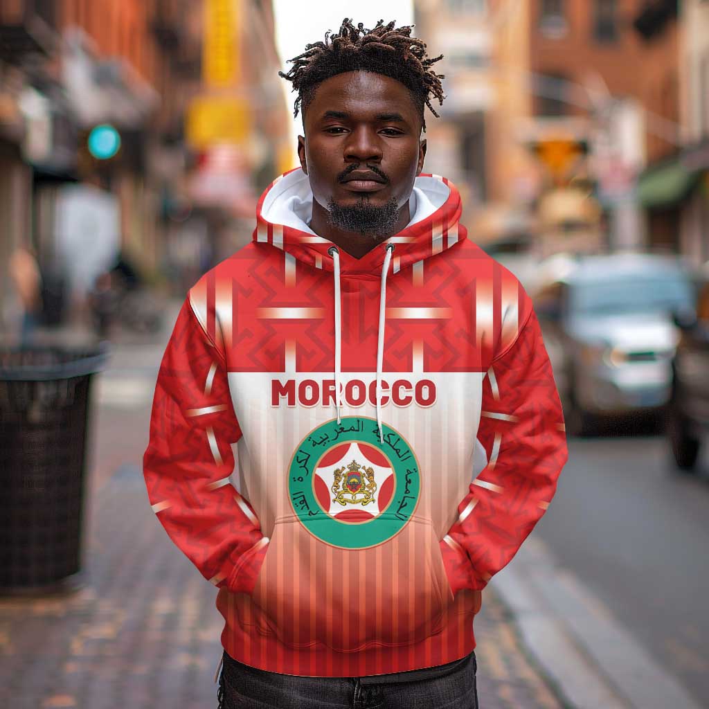 Custom Morocco Football Hoodie 1994 Retro Red Version - Wonder Print Shop