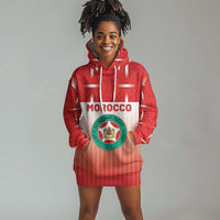 Custom Morocco Football Hoodie Dress 1994 Retro Red Version - Wonder Print Shop
