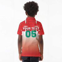 Custom Morocco Football Kid Polo Shirt 1994 Retro Red Version LT05