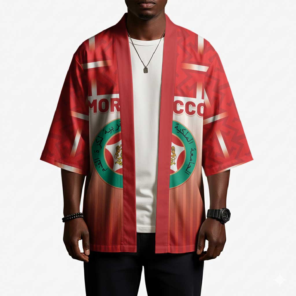 Custom Morocco Football Kimono 1994 Retro Red Version - Wonder Print Shop