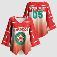 Custom Morocco Football Kimono Sleeve Blouse 1994 Retro Red Version - Wonder Print Shop