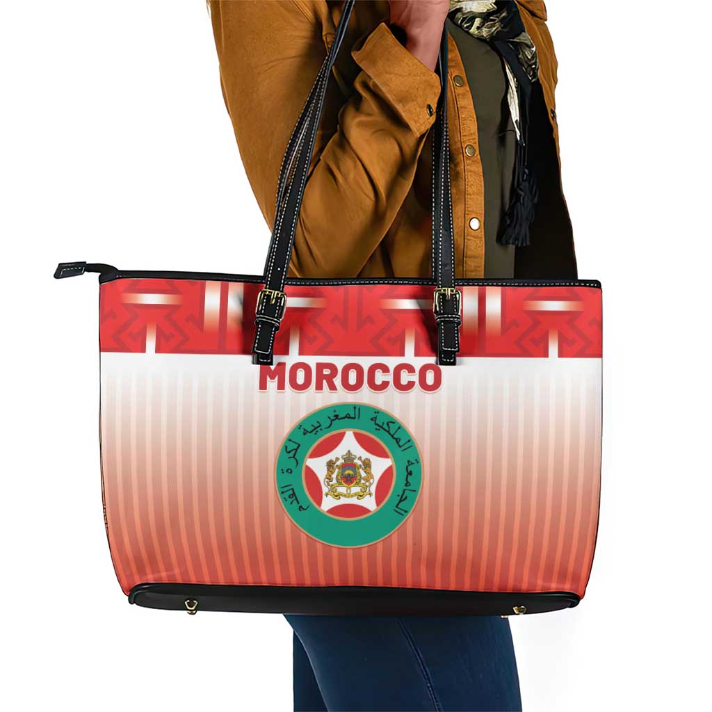Morocco Football Leather Tote Bag 1994 Retro Red Version - Wonder Print Shop