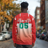 Custom Morocco Football Long Sleeve Shirt 1994 Retro Red Version - Wonder Print Shop