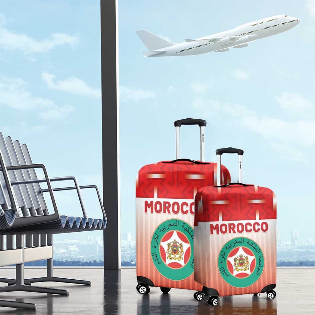 Morocco Football Luggage Cover 1994 Retro Red Version - Wonder Print Shop