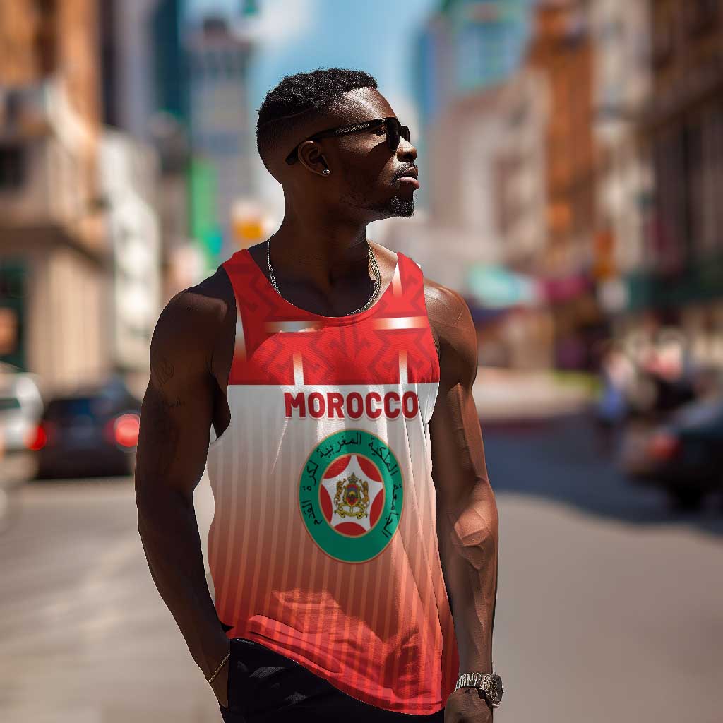 Custom Morocco Football Men Tank Top 1994 Retro Red Version - Wonder Print Shop