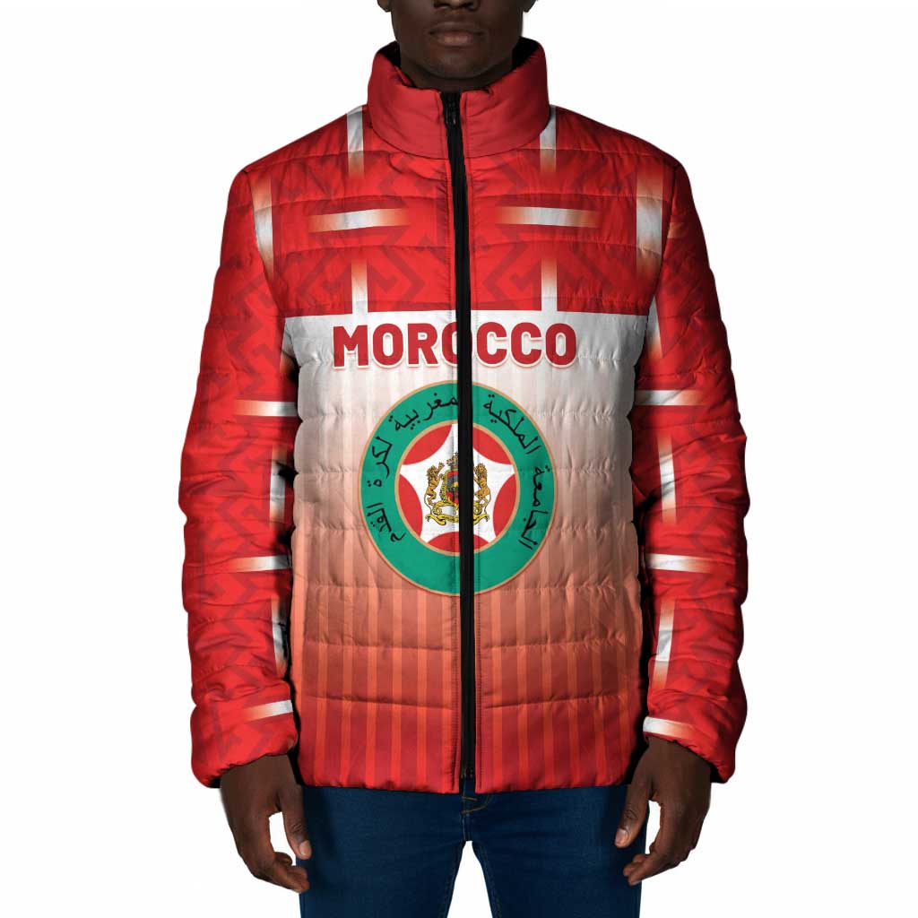 Custom Morocco Football Padded Jacket 1994 Retro Red Version - Wonder Print Shop