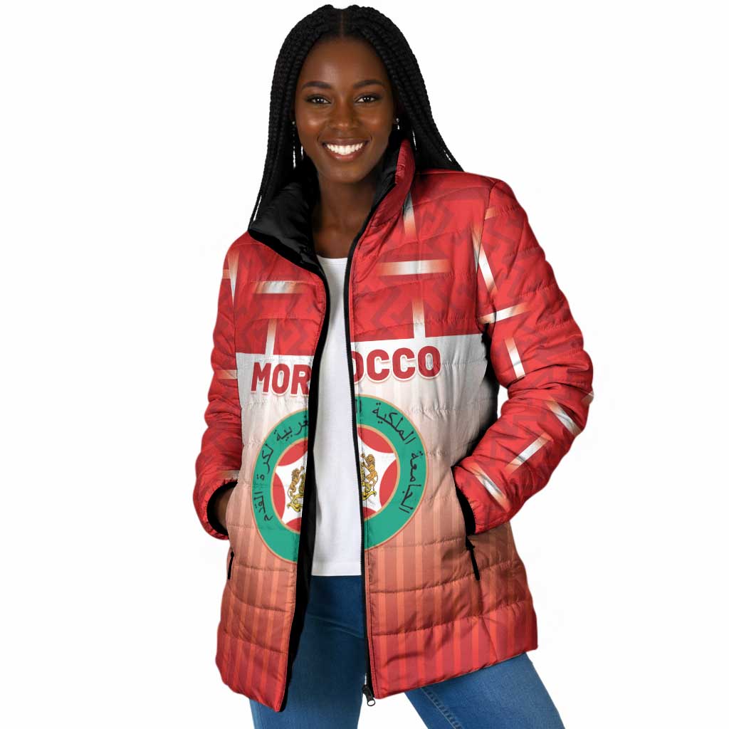 Custom Morocco Football Padded Jacket 1994 Retro Red Version - Wonder Print Shop