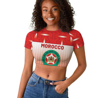 Custom Morocco Football Raglan Cropped T shirt 1994 Retro Red Version LT05