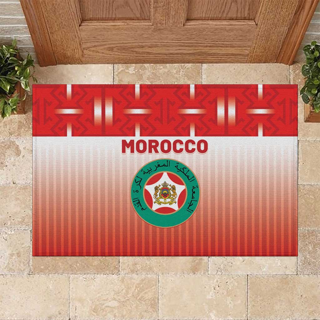 Morocco Football Rubber Doormat 1994 Retro Red Version - Wonder Print Shop
