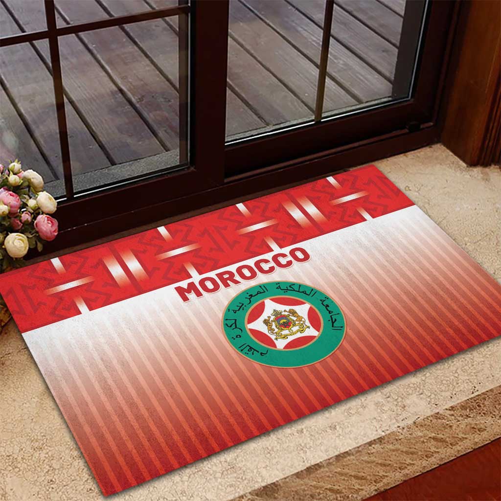 Morocco Football Rubber Doormat 1994 Retro Red Version - Wonder Print Shop