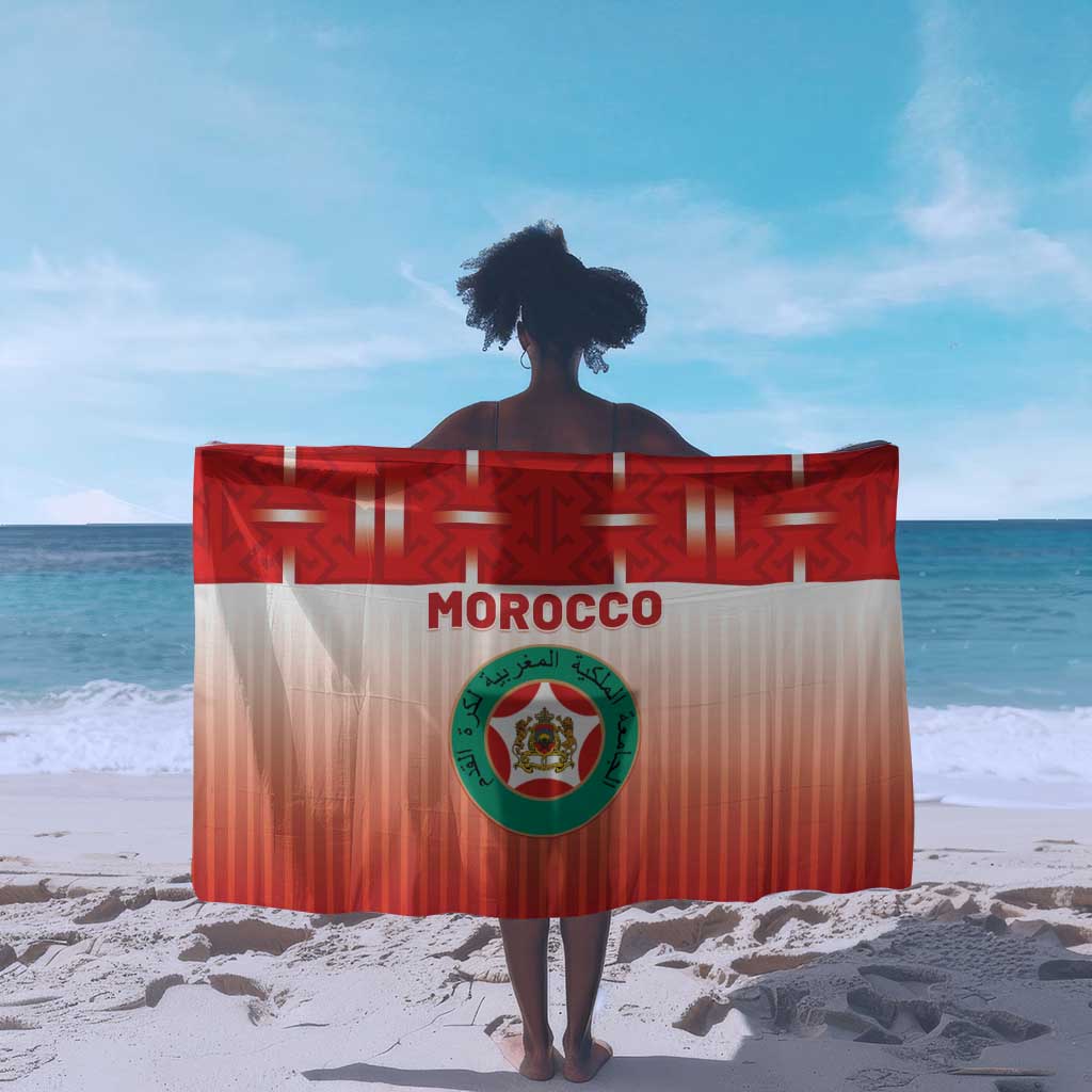 Morocco Football Sarong 1994 Retro Red Version - Wonder Print Shop