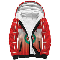 Custom Morocco Football Sherpa Hoodie 1994 Retro Red Version - Wonder Print Shop