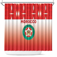 Morocco Football Shower Curtain 1994 Retro Red Version - Wonder Print Shop