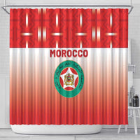 Morocco Football Shower Curtain 1994 Retro Red Version - Wonder Print Shop
