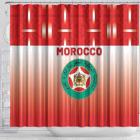Morocco Football Shower Curtain 1994 Retro Red Version - Wonder Print Shop