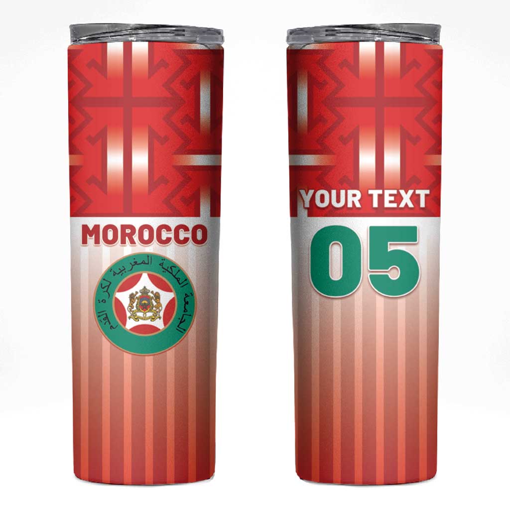 Custom Morocco Football Skinny Tumbler 1994 Retro Red Version - Wonder Print Shop