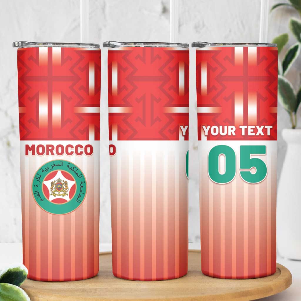 Custom Morocco Football Skinny Tumbler 1994 Retro Red Version - Wonder Print Shop