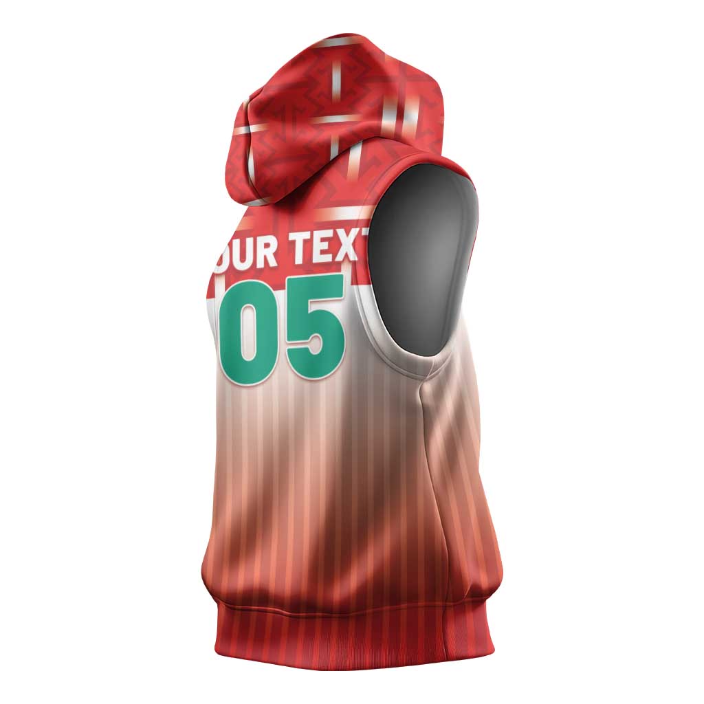 Custom Morocco Football Sleeveless Hoodie 1994 Retro Red Version - Wonder Print Shop