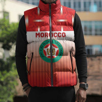 Custom Morocco Football Sleeveless Puffer Jacket 1994 Retro Red Version - Wonder Print Shop