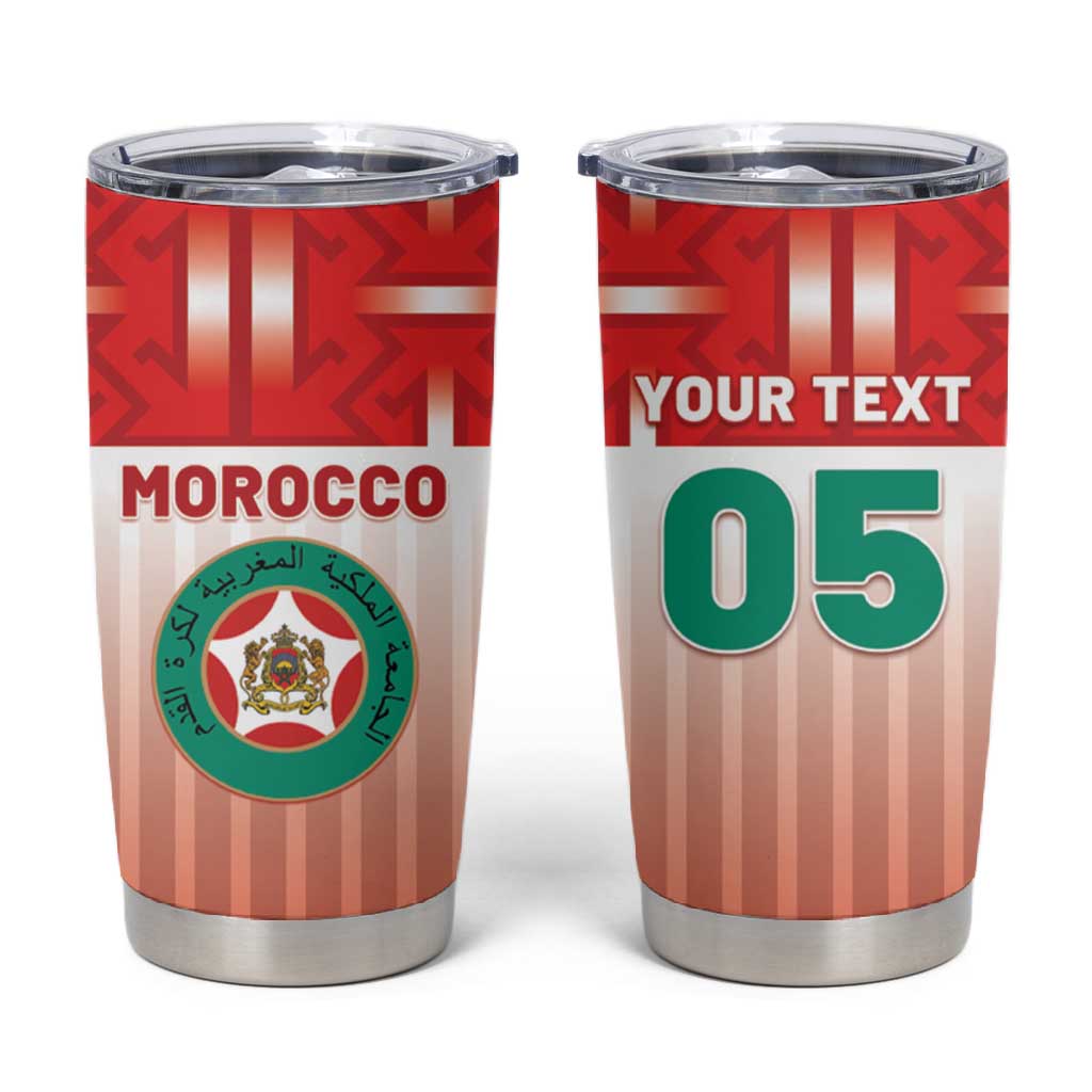 Custom Morocco Football Tumbler Cup 1994 Retro Red Version - Wonder Print Shop
