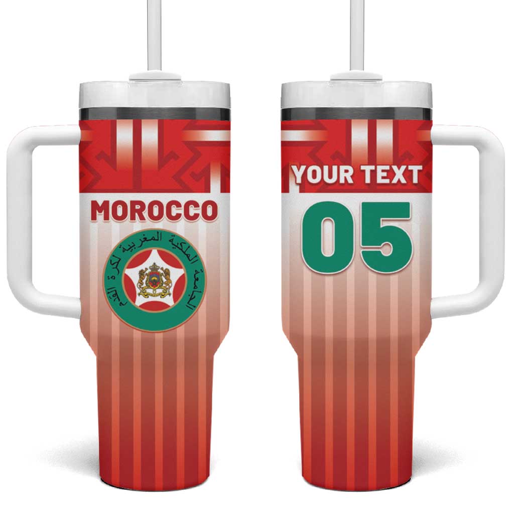 Custom Morocco Football Tumbler With Handle 1994 Retro Red Version - Wonder Print Shop
