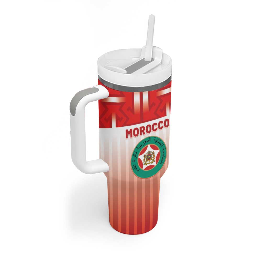 Custom Morocco Football Tumbler With Handle 1994 Retro Red Version - Wonder Print Shop