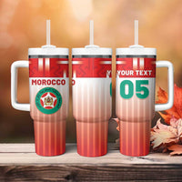 Custom Morocco Football Tumbler With Handle 1994 Retro Red Version - Wonder Print Shop