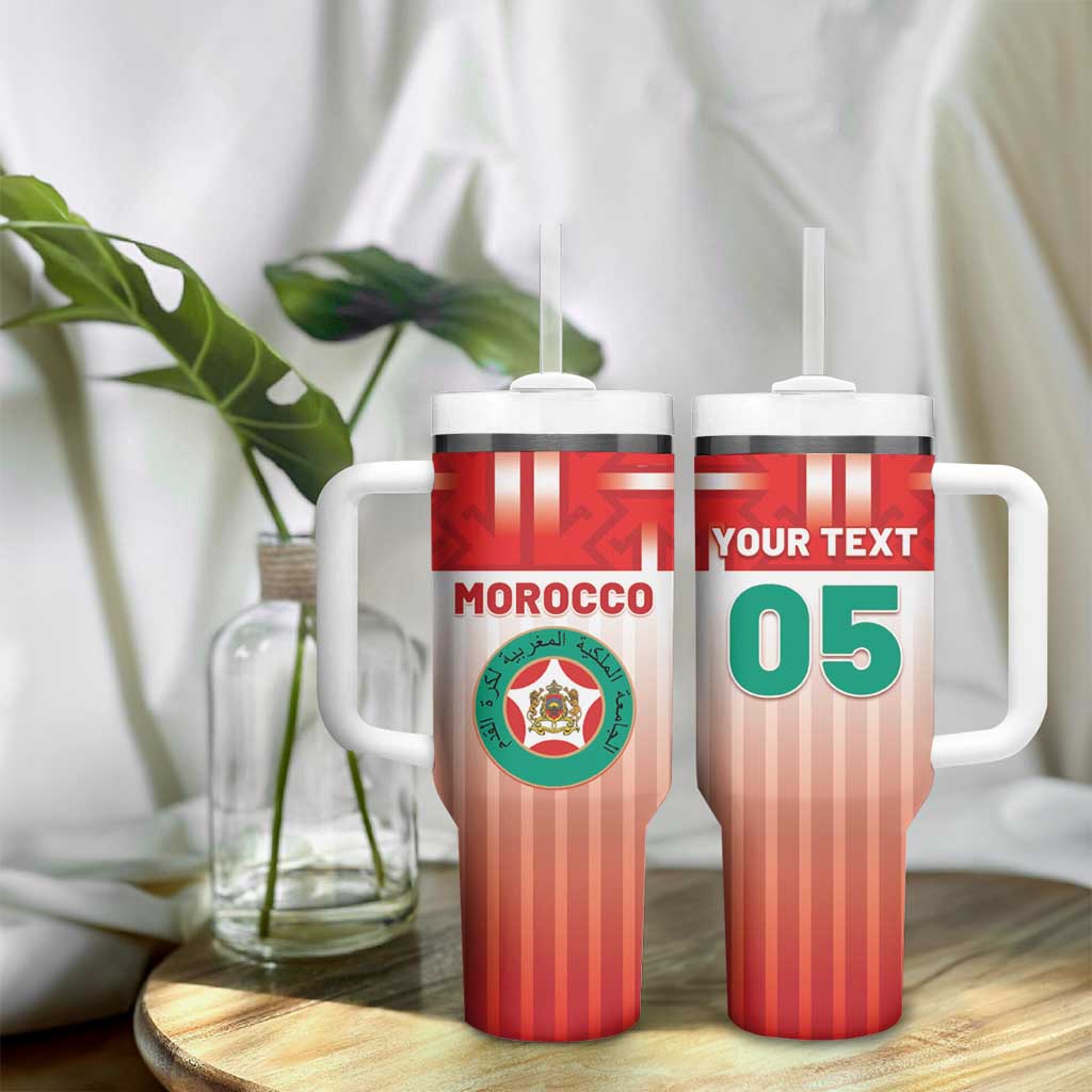Custom Morocco Football Tumbler With Handle 1994 Retro Red Version - Wonder Print Shop