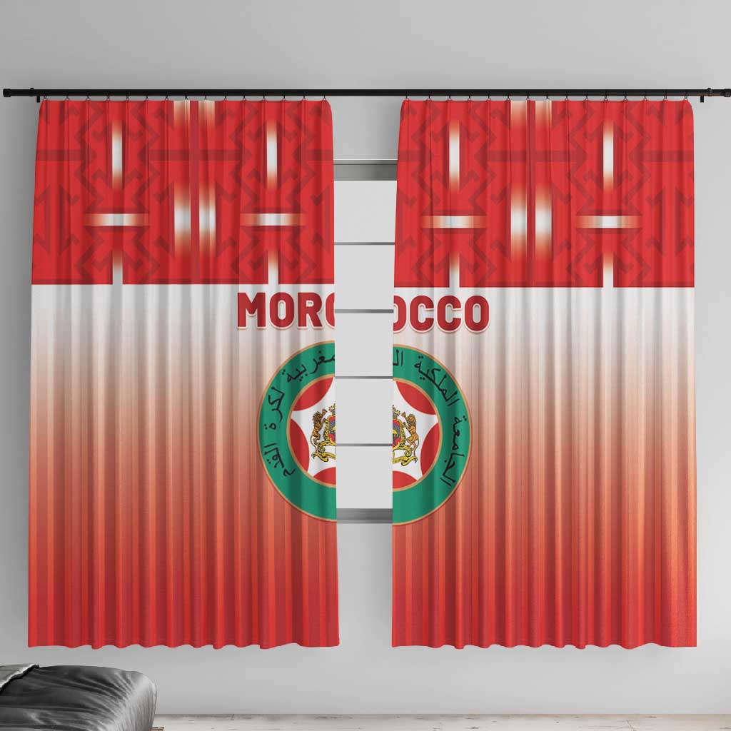 Morocco Football Window Curtain 1994 Retro Red Version - Wonder Print Shop