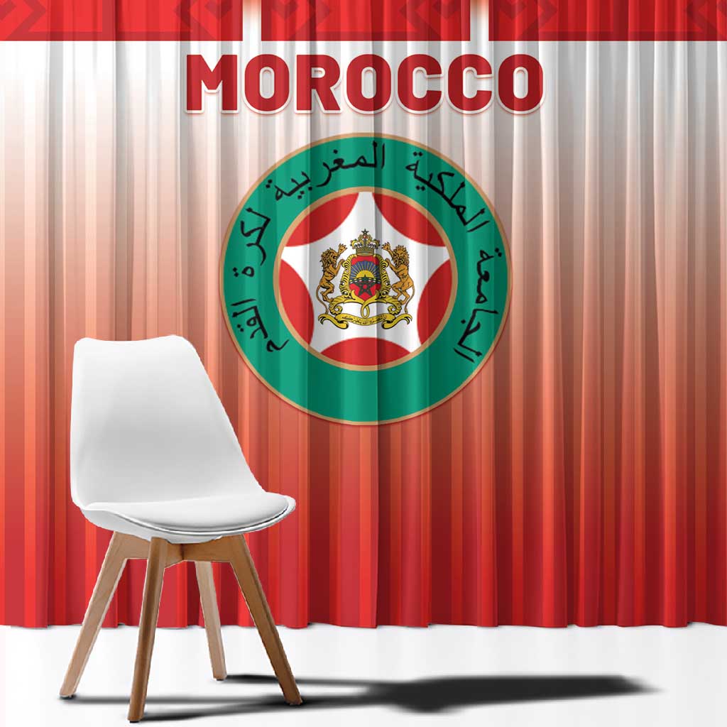 Morocco Football Window Curtain 1994 Retro Red Version - Wonder Print Shop