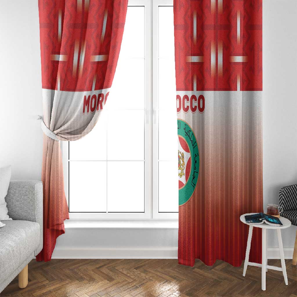 Morocco Football Window Curtain 1994 Retro Red Version - Wonder Print Shop
