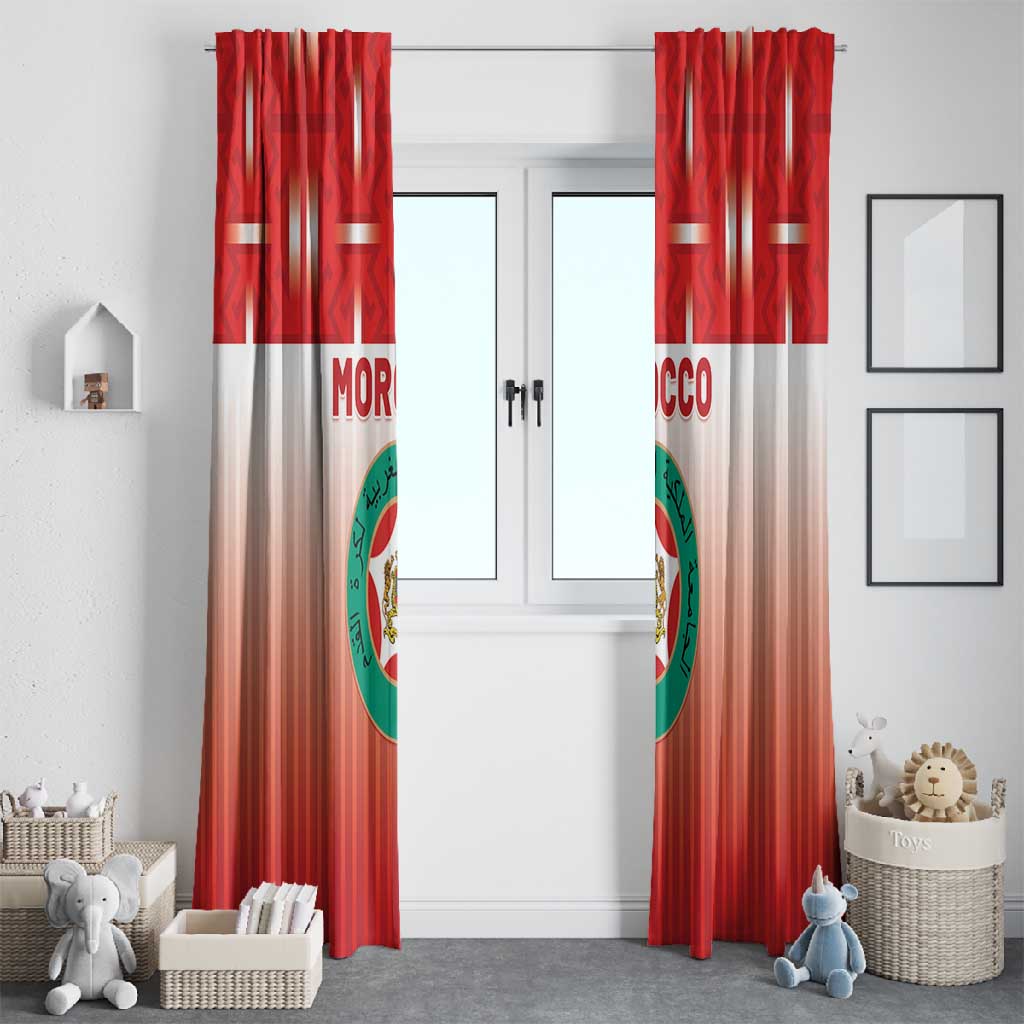 Morocco Football Window Curtain 1994 Retro Red Version - Wonder Print Shop