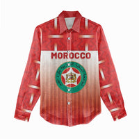Custom Morocco Football Women Casual Shirt 1994 Retro Red Version - Wonder Print Shop