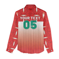 Custom Morocco Football Women Casual Shirt 1994 Retro Red Version - Wonder Print Shop
