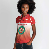 Custom Morocco Football Women Polo Shirt 1994 Retro Red Version LT05