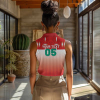 Custom Morocco Football Women Sleeveless Polo Shirt 1994 Retro Red Version - Wonder Print Shop